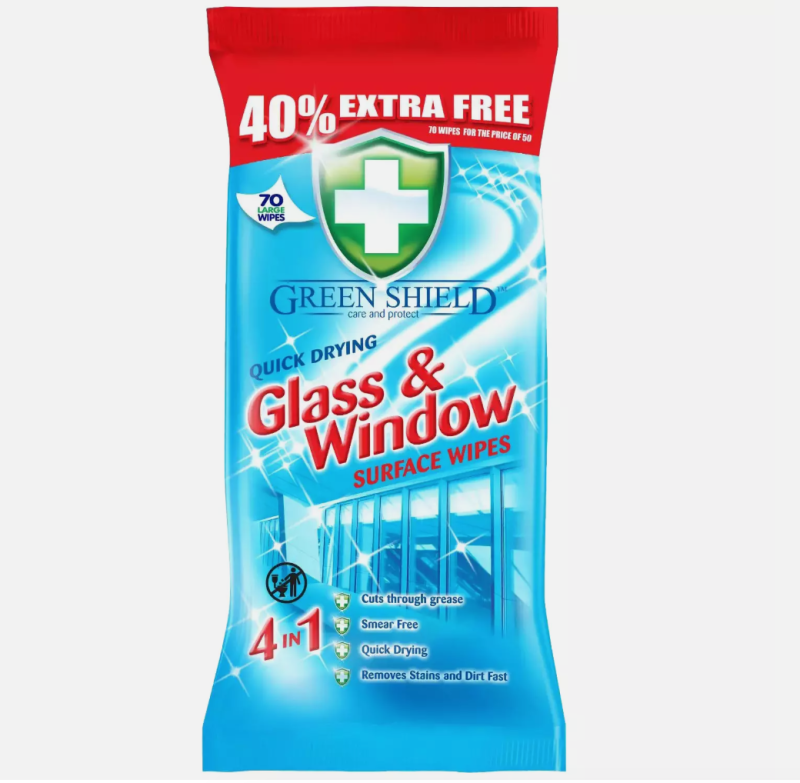 Glass & Window Surface Cleaning Wipes Dirt Cleaner 70S